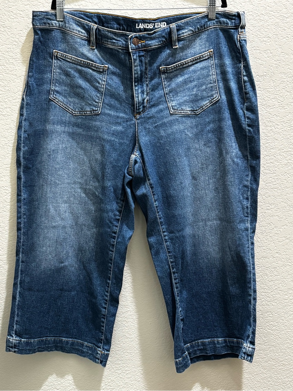 Lands' End Women's Blue Cropped Jeans